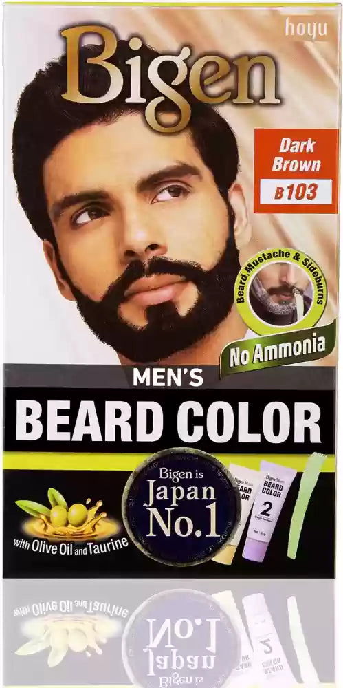 Bigen Men's Beard Colour - Dark Brown 40gm - Spice Village