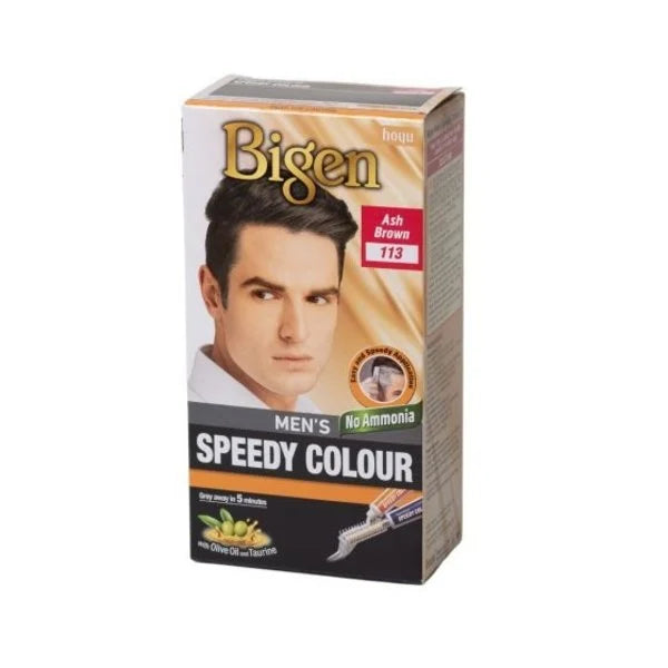 Bigen Men’s Speedy Colour - 113 - Ash Brown 80gm - Spice Village