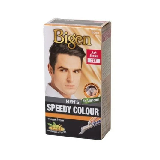 Bigen Men’s Speedy Colour - 113 - Ash Brown 80gm - Spice Village