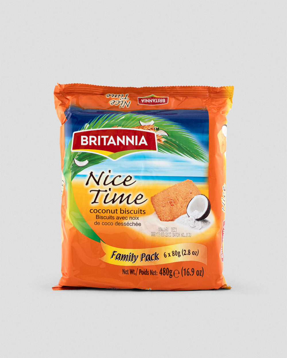 Britannia Nice Time Coconut Biscuits (Family Pack) 480gm - Spice Village