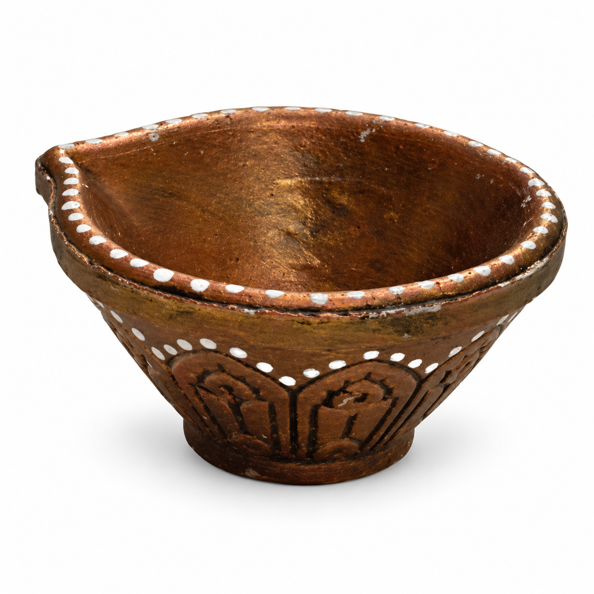 Clay Diya- Designed 1pc - Spice Village