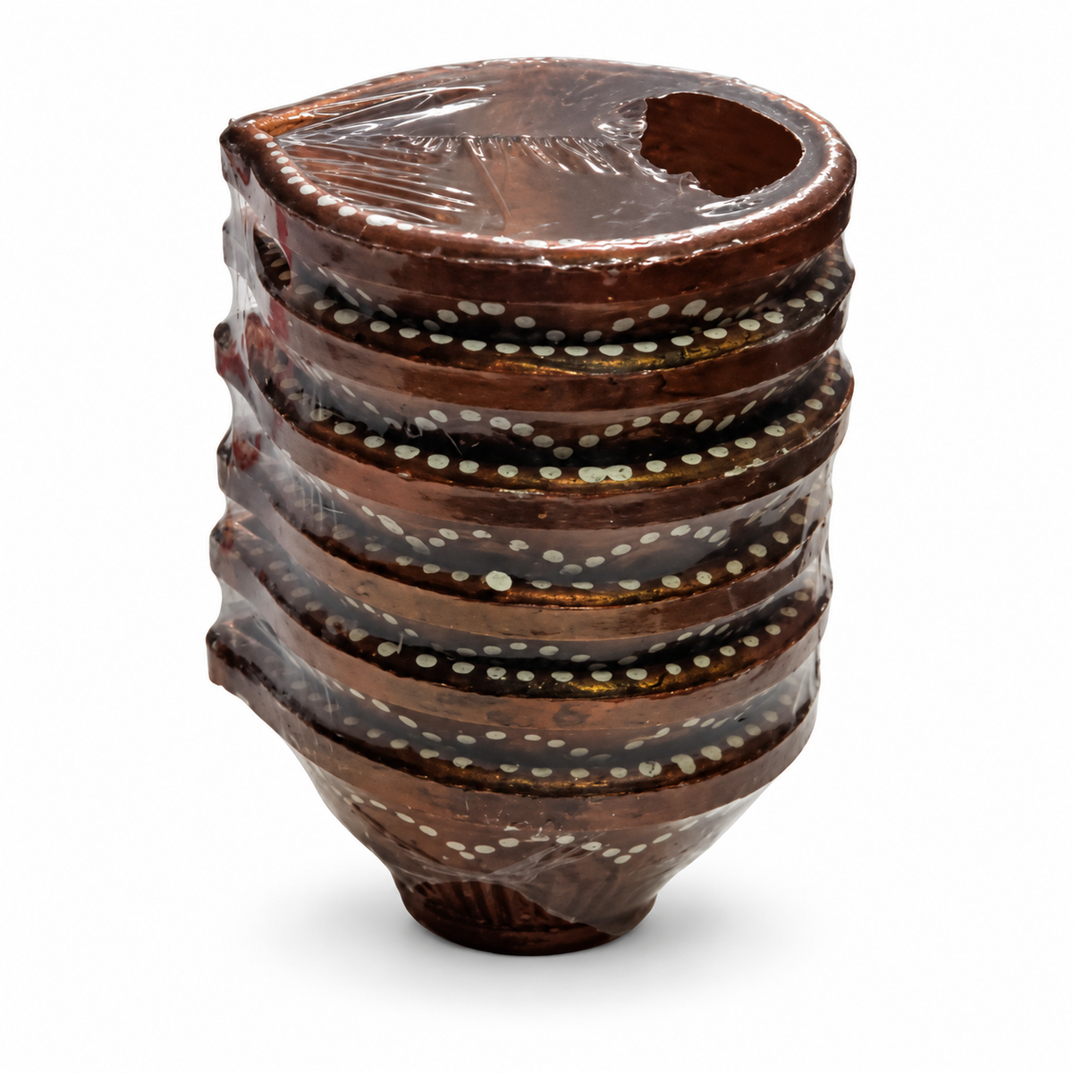Clay Diya- Designed(Set of 6) - Spice Village