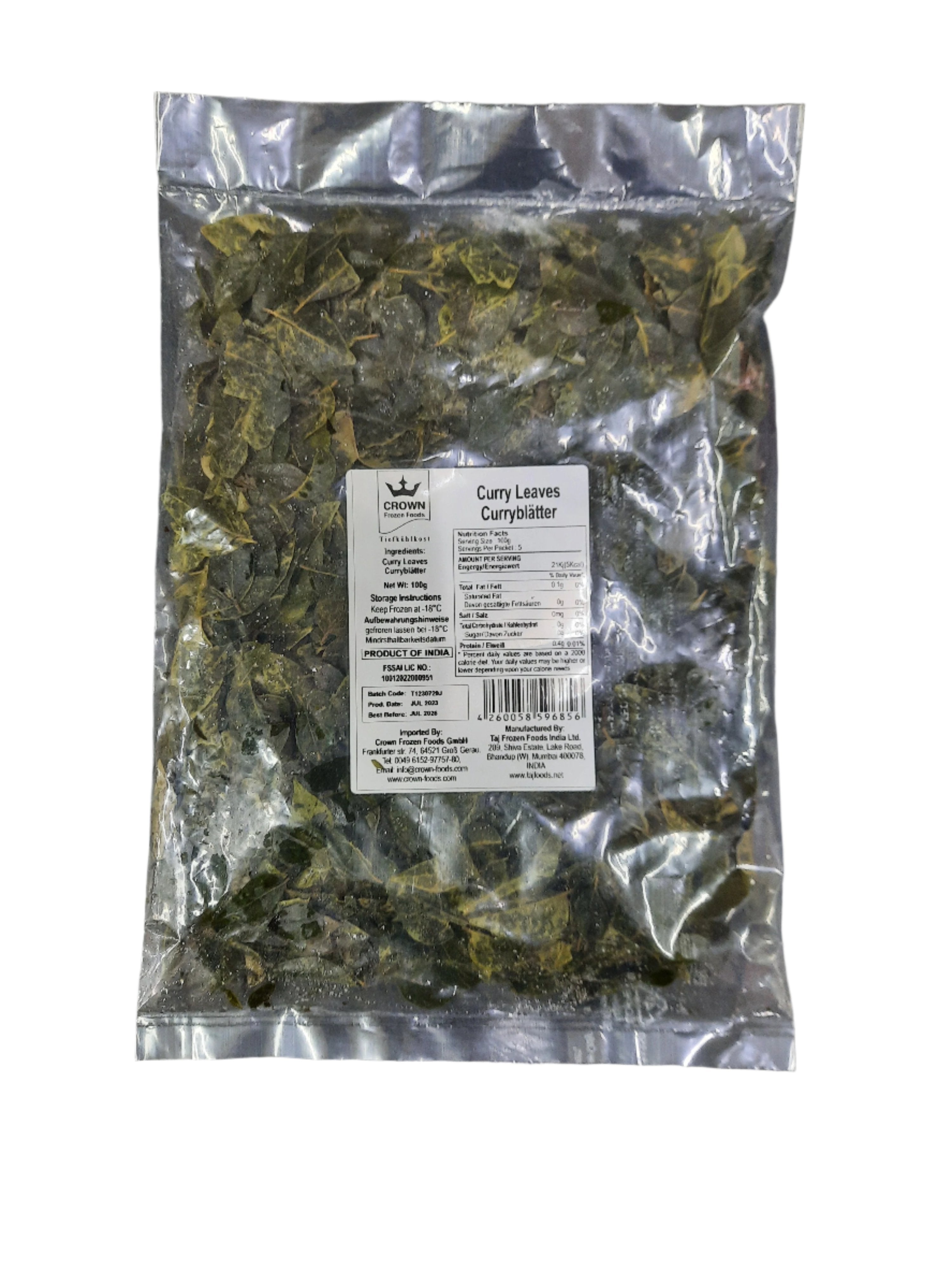 Frozen Crown Curry Leaves 100gm - Only Berlin Same Day Delivery - Spice Village