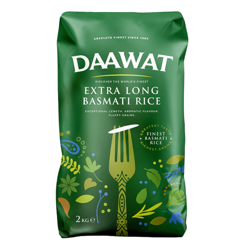 Daawat Extra Long Basmati Rice 2kg - Spice Village