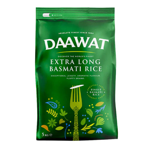 Daawat Extra Long Basmati Rice 5kg - Spice Village