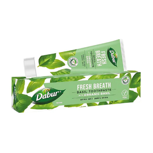 Dabur Herbal Basil Toothpaste 100gm - Spice Village