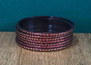 Glass Bangles(Red) 8pcs