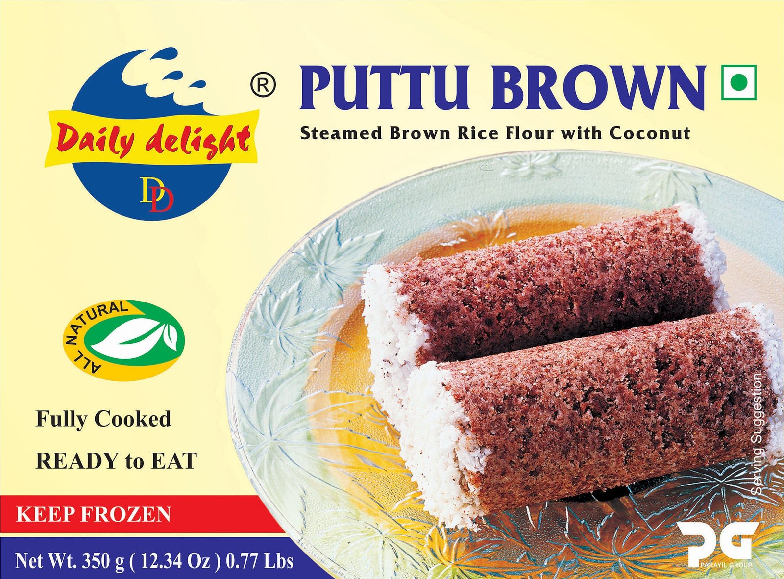 Frozen Daily Delight Puttu Brown 350gm - Only Berlin same day delivery - Spice Village
