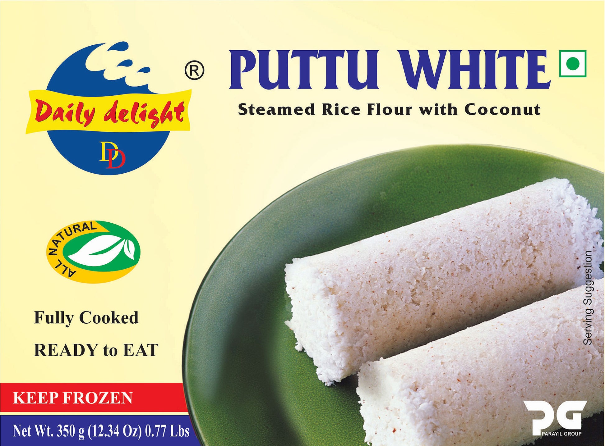 Frozen Daily Delight Puttu White 350gm - Only Berlin same day delivery - Spice Village