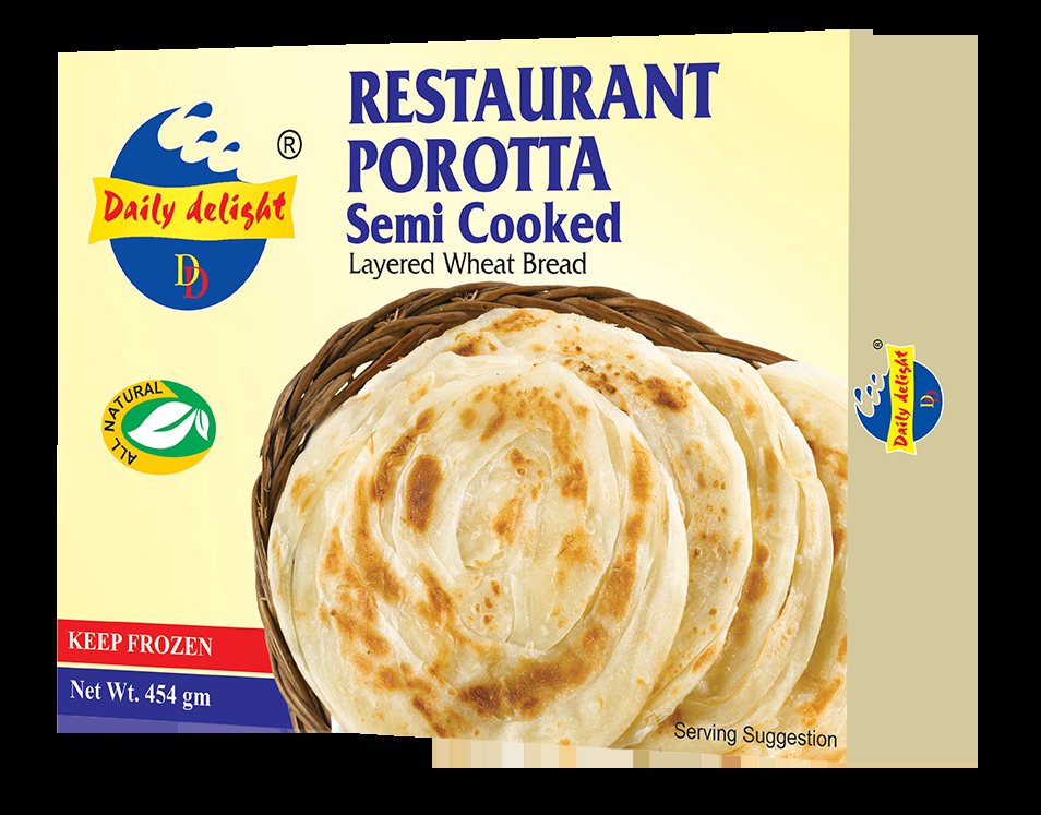Frozen Daily Delight Restaurant Porotta 454gm - Only Berlin Same Day Delivery - Spice Village