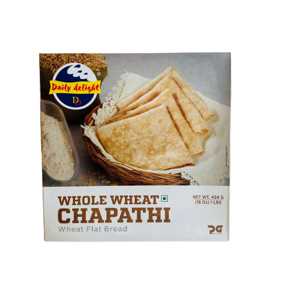 Frozen Daily Delight Whole Wheat Chapathi Chapati  454gm - Only Berlin Same Day Delivery - Spice Village