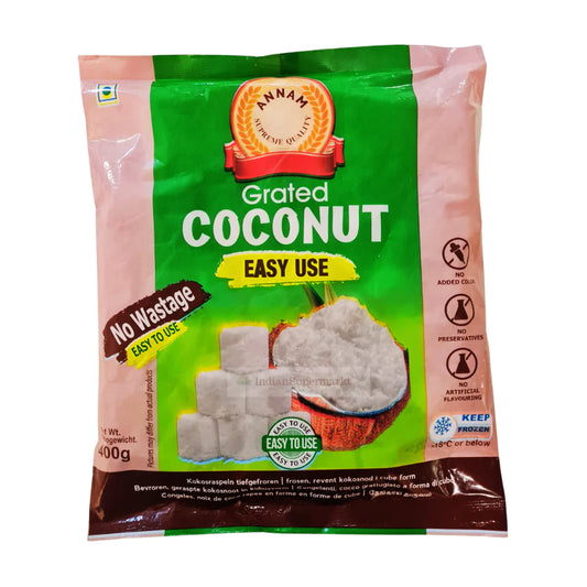 Frozen Annam Grated Coconut 400gm - Only Berlin Same Day Delivery