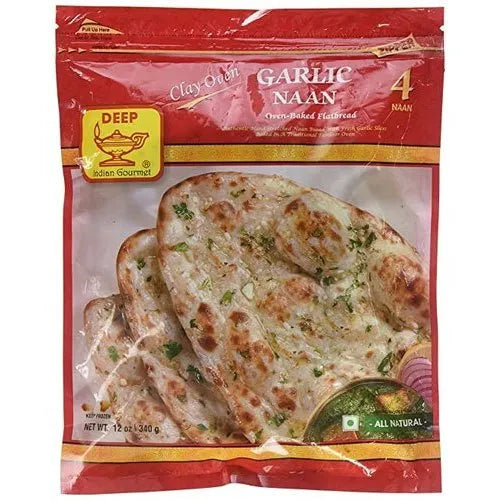 Frozen Deep Garlic Naan 300gm - Only Berlin Same Day Delivery - Spice Village