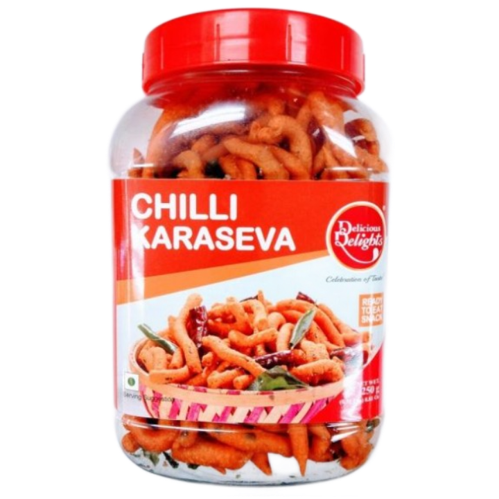 Delicious Delights Chilli Karaseva Spiced 250gm - Spice Village