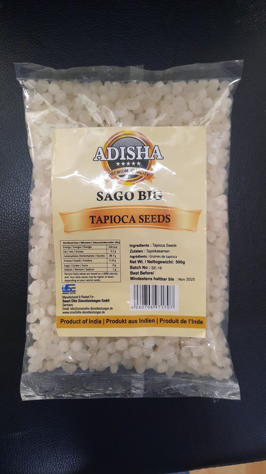 Adisha Premium Tapioca Sago(Big) 500gm