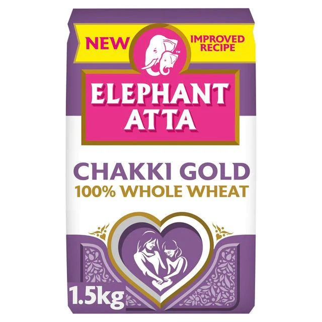 Elephant Chakki Gold Atta (Whole Wheat) 1.5kg - Spice Village