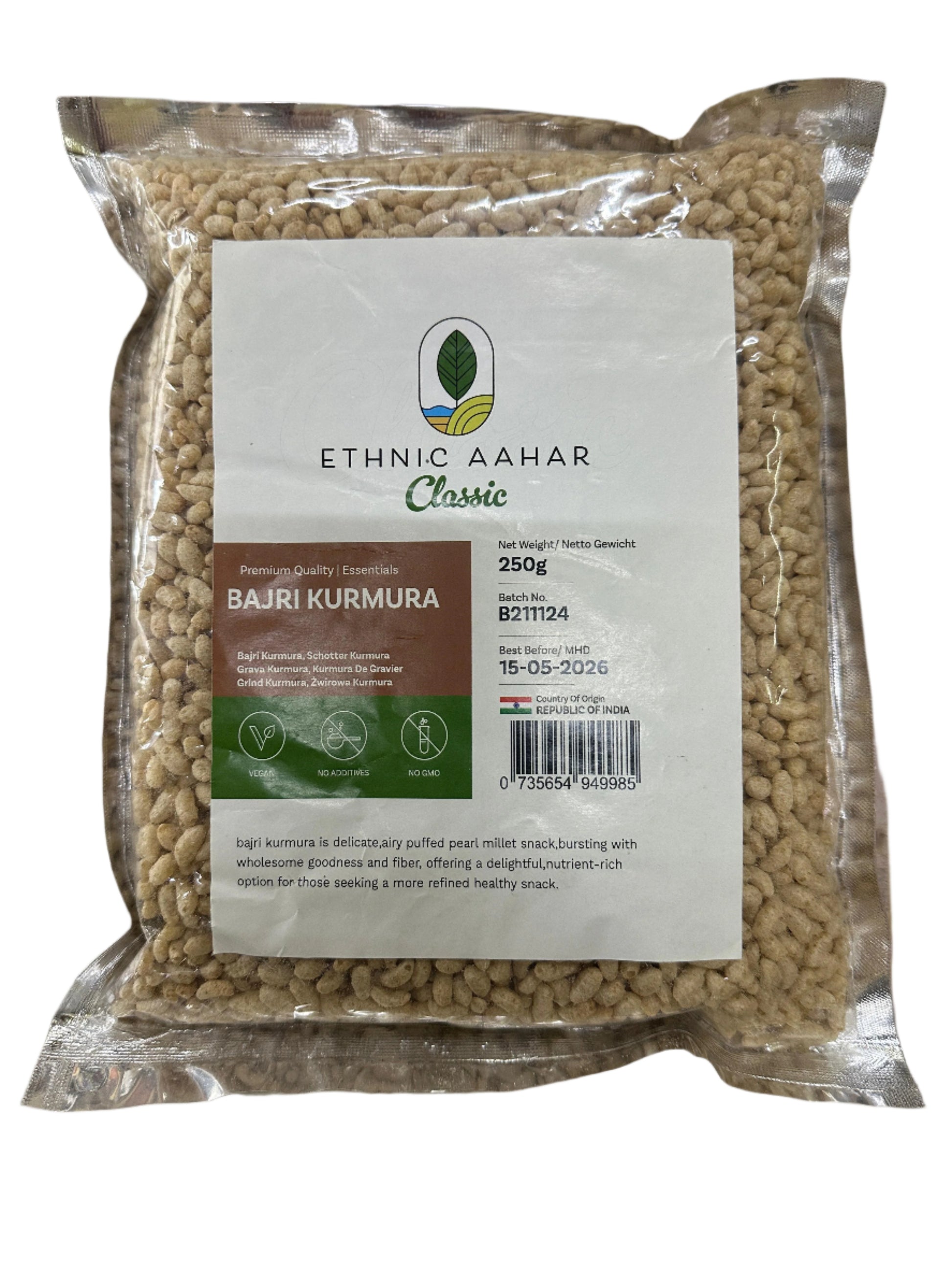 Ethnic Aahar Bajri Kurmura 250gm - Spice Village