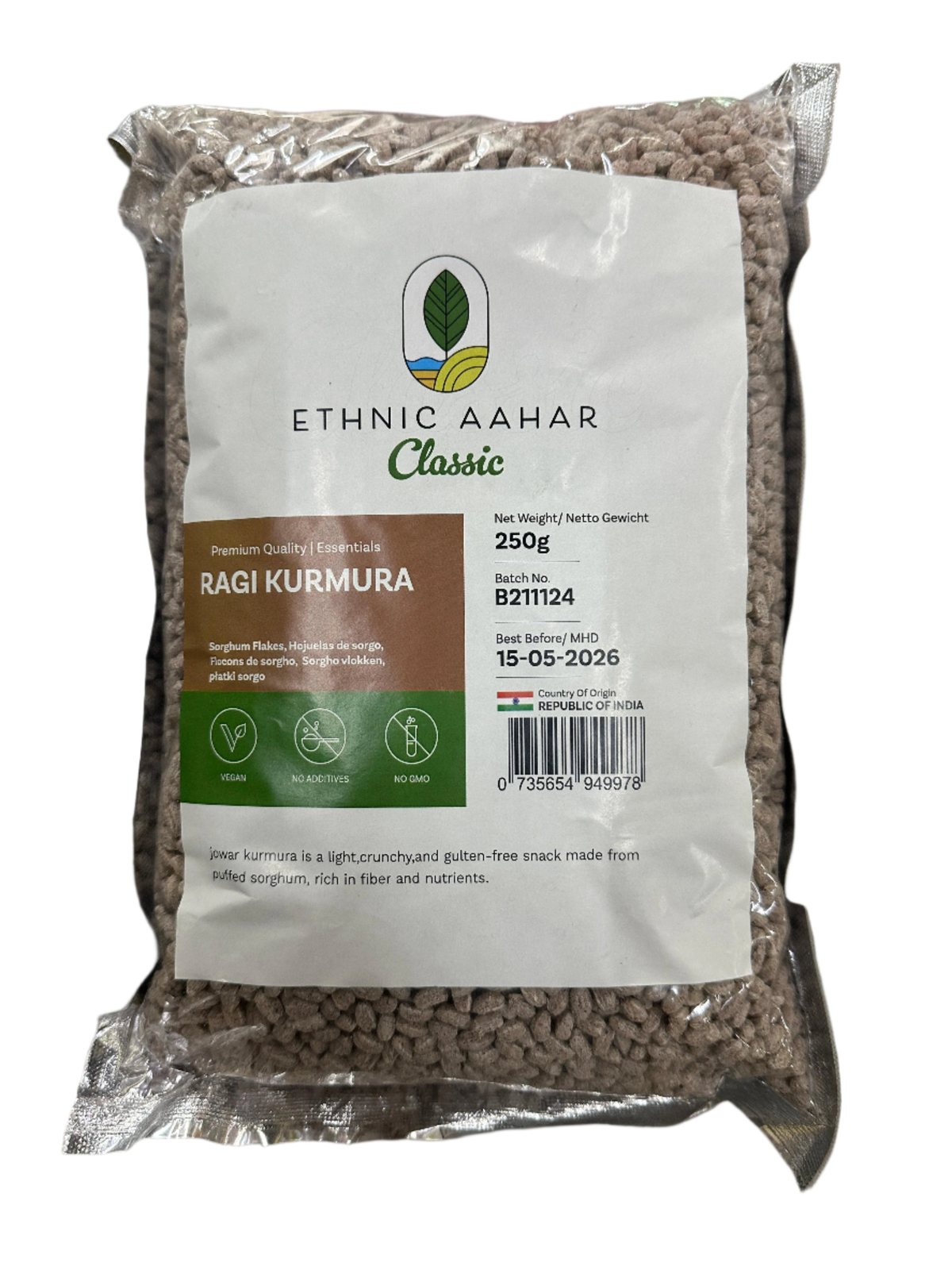 Ethnic Aahar Juwar Kurmura 250gm - Spice Village
