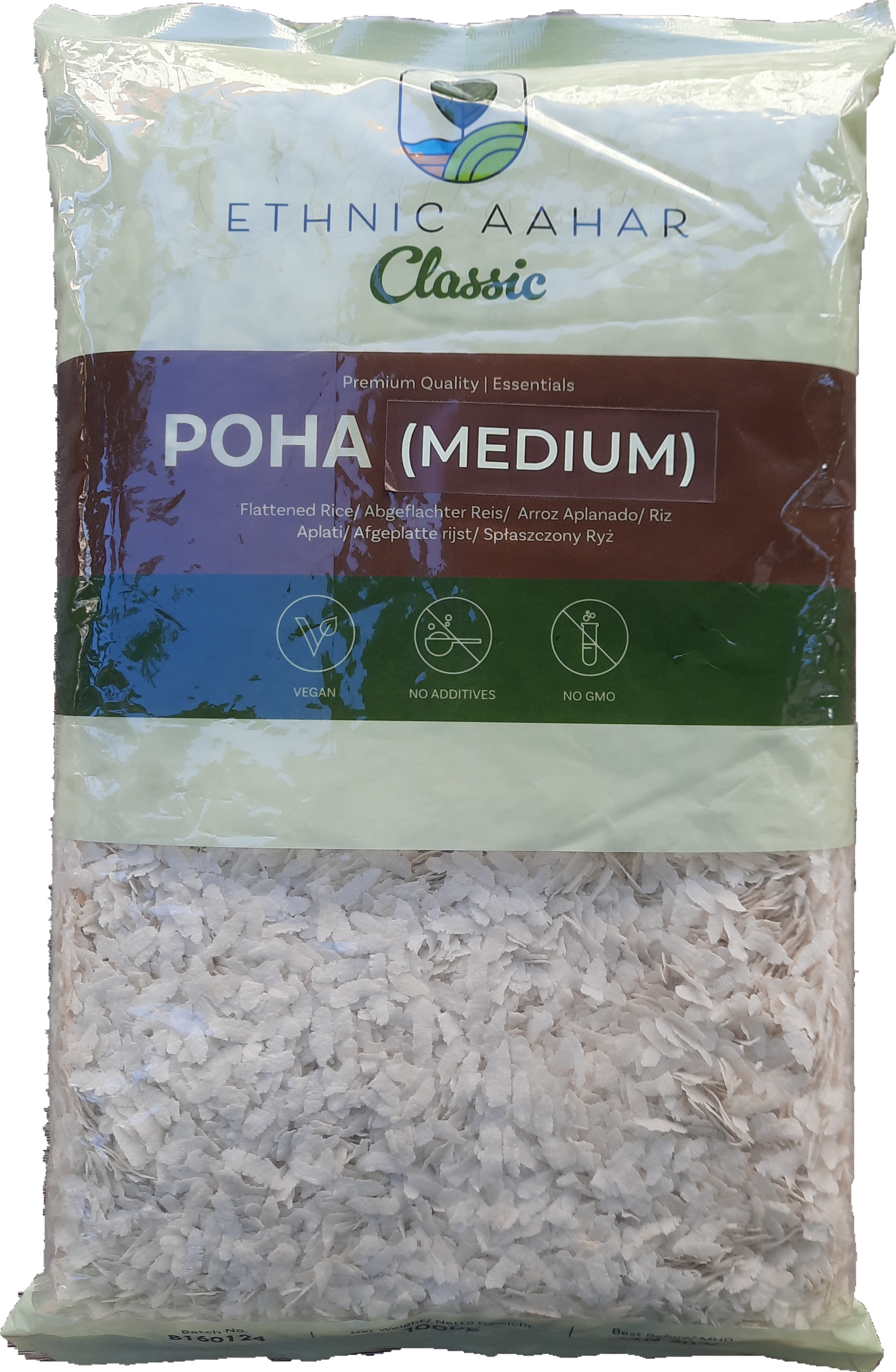 Ethnic Aahar Rice Flakes (Poha/Powa) Medium 1kg - Spice Village