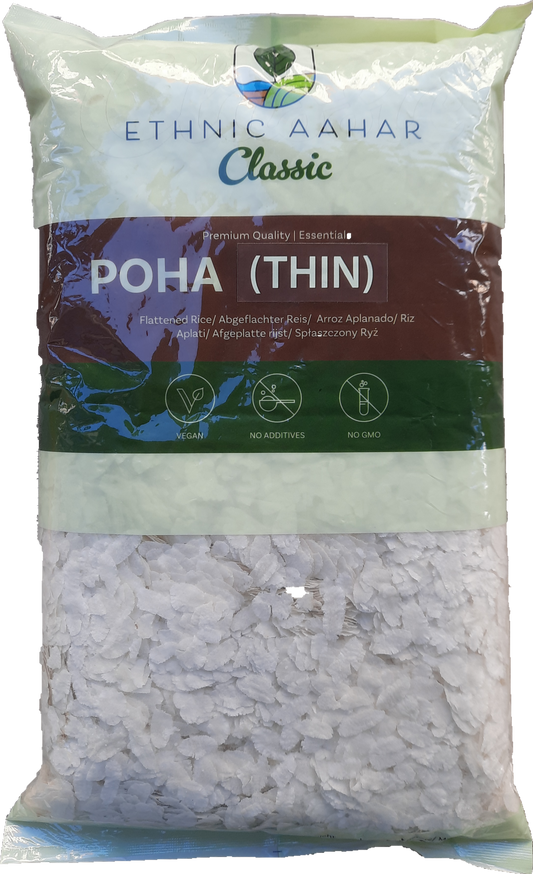 Ethnic Aahar Rice Flakes (Poha/Powa) Thin 1kg - Spice Village