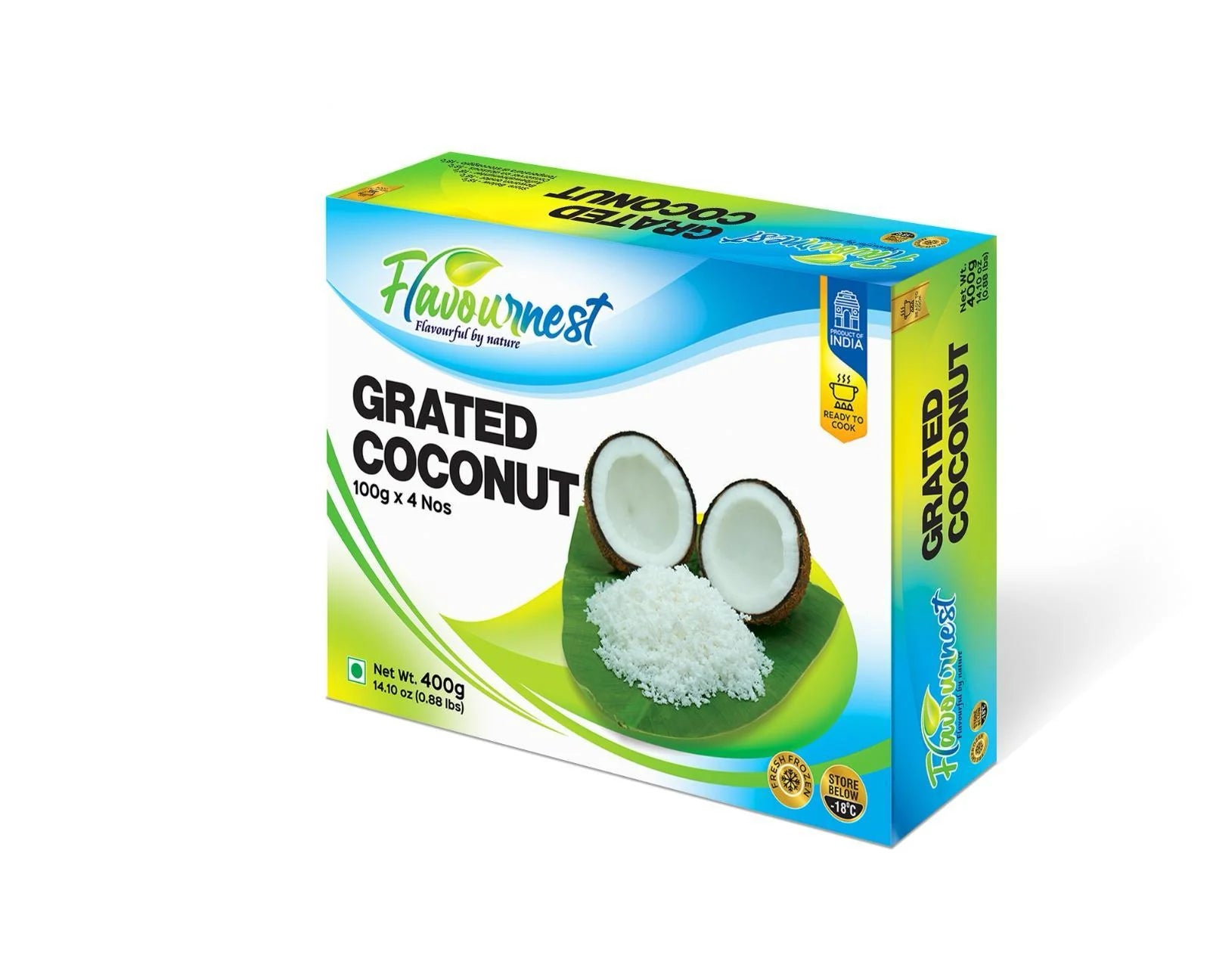 Frozen Flavournest Grated Coconut 400gm - Only Berlin same day delivery - Spice Village