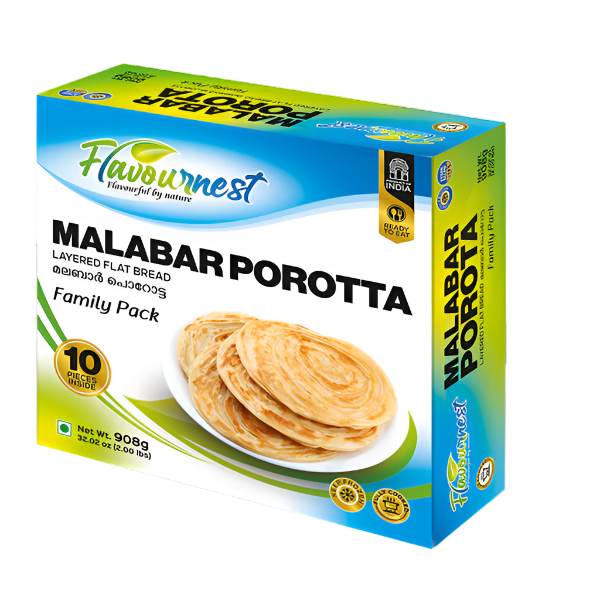 Frozen Flavournest Malabar Porotta(Family Pack) 908gm - Only Berlin same day delivery - Spice Village
