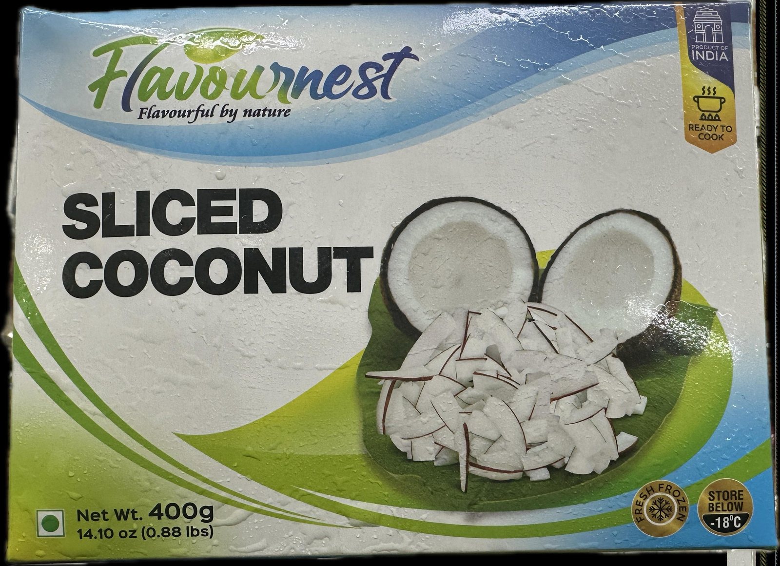 Frozen Flavournest Sliced Coconut 400gm - Only Berlin same day delivery - Spice Village
