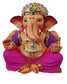 Ganesh Idol 8" Diamond work Home Visarjan Kacchi Mitti Ganesh (Eco Friendly - 46) - Assorted Colour - Only Berlin same day delivery