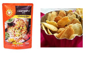 Ganesh Chatpati Bhel Family pack 300gm + SV Fresh Farsi Puri 100gm Combo - Spice Village