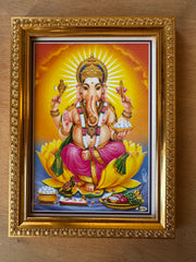 Photo Frame - Ganesh(Lotus background)