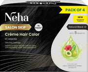 Neha Crème Hair Color - Natural Black 10gm (5g Extra) - Spice Village