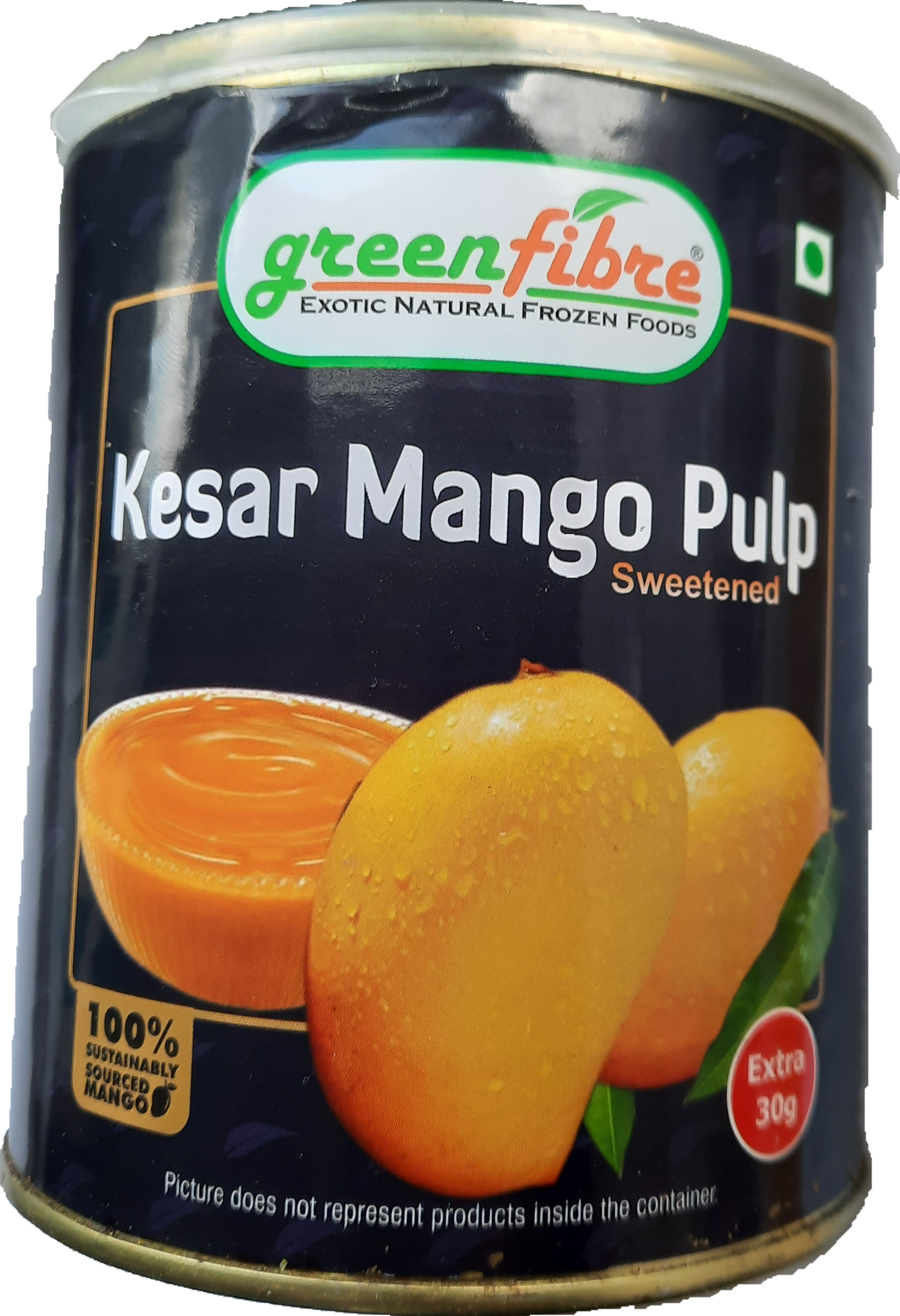 Green Fibre Kesar Mango Pulp 850gm - Spice Village