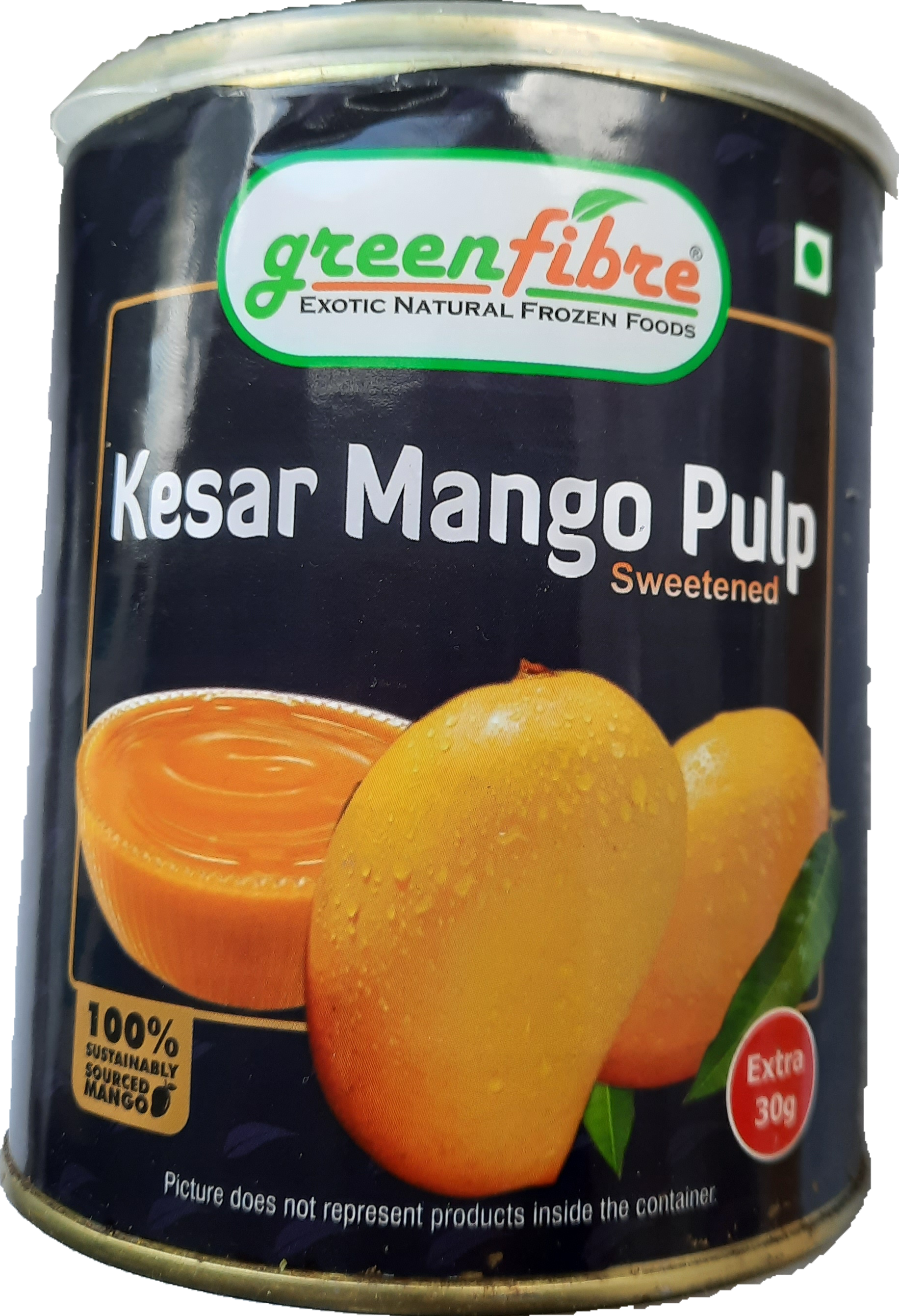 Green Fibre Kesar Mango Pulp 850gm - Spice Village