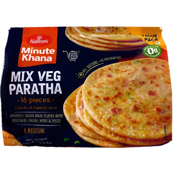 Frozen Haldiram's Mixed Vegetable Paratha(Vegan) 1.6kg - Only Berlin same day delivery - Spice Village
