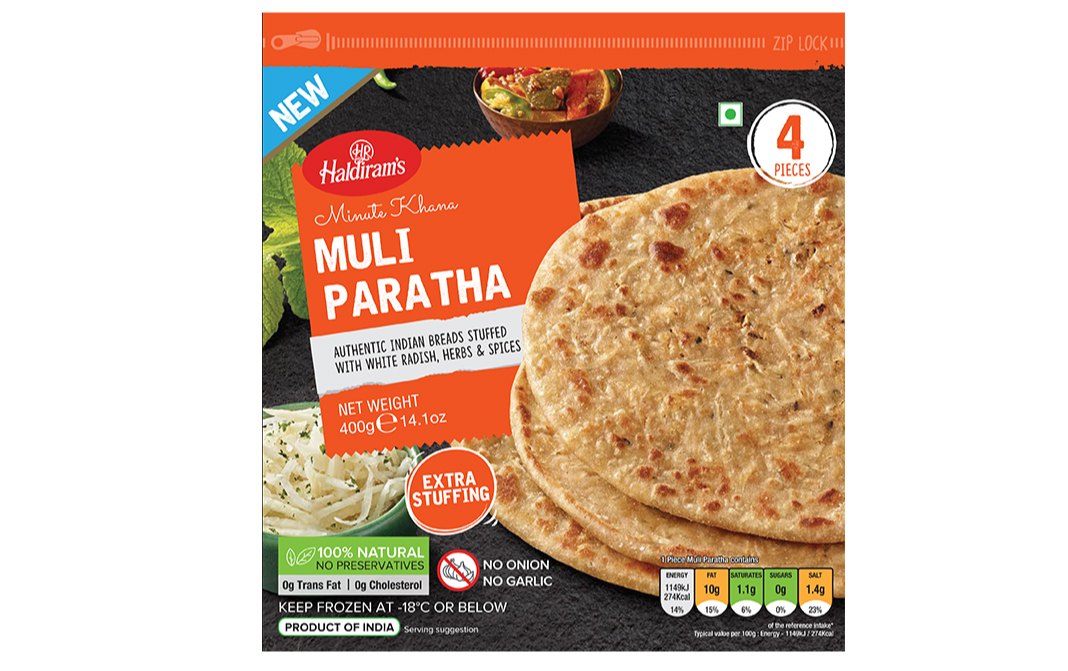 Frozen Haldiram's Muli Paratha 400gm - Only Berlin Same Day Delivery - Spice Village