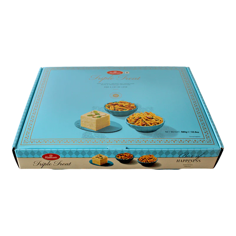 Haldiram's Triple Treat Gift Box 680gm - Spice Village