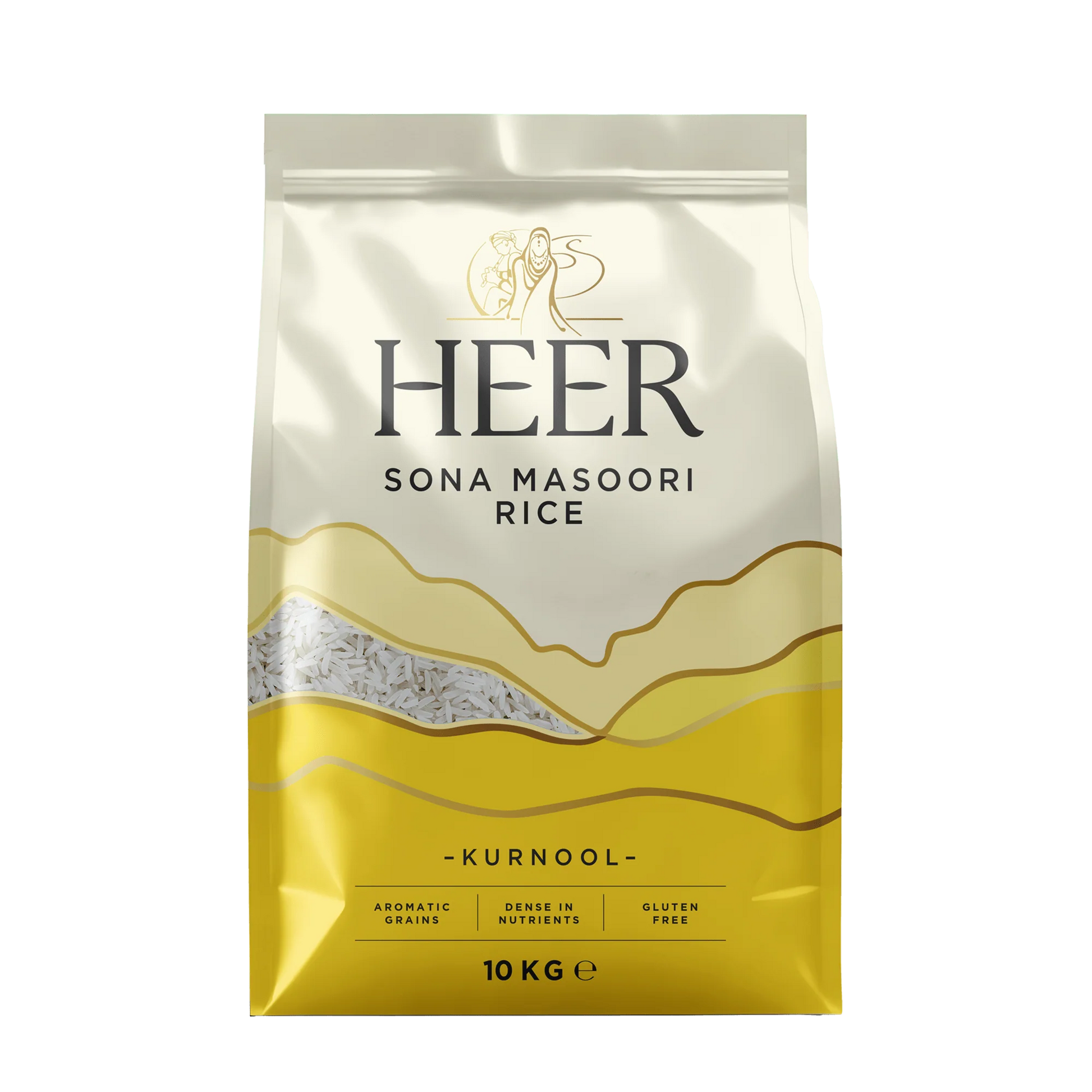 Heer Sona Masoori Rice 10kg - Spice Village