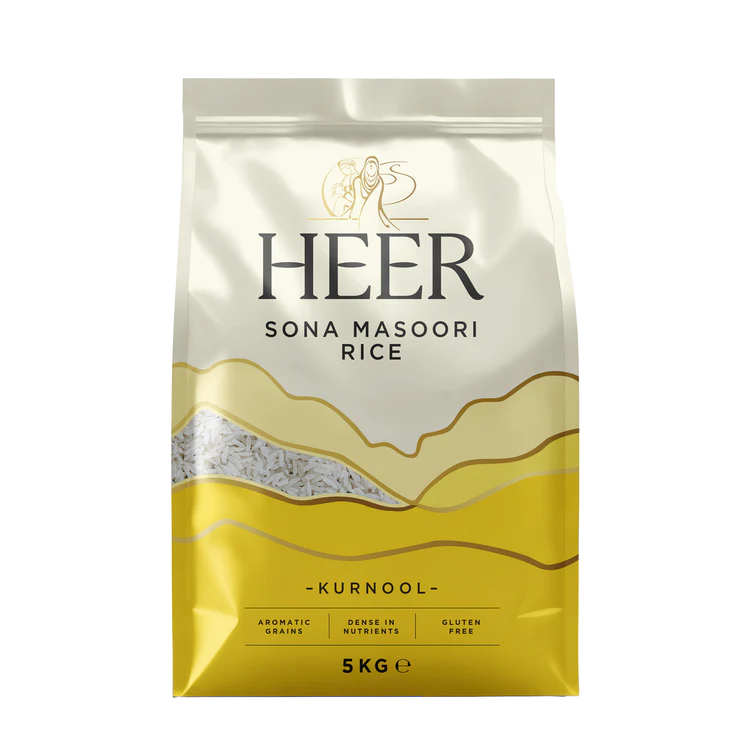 Heer Sona Masoori Rice 5kg - Spice Village