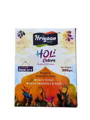 Hriyaan Holi Colours 300gm(Pack of 5 - 60gm each) - Spice Village