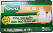 Knorr Chicken cubes (Bouillon  2*9gm) 18gm, - Spice Village