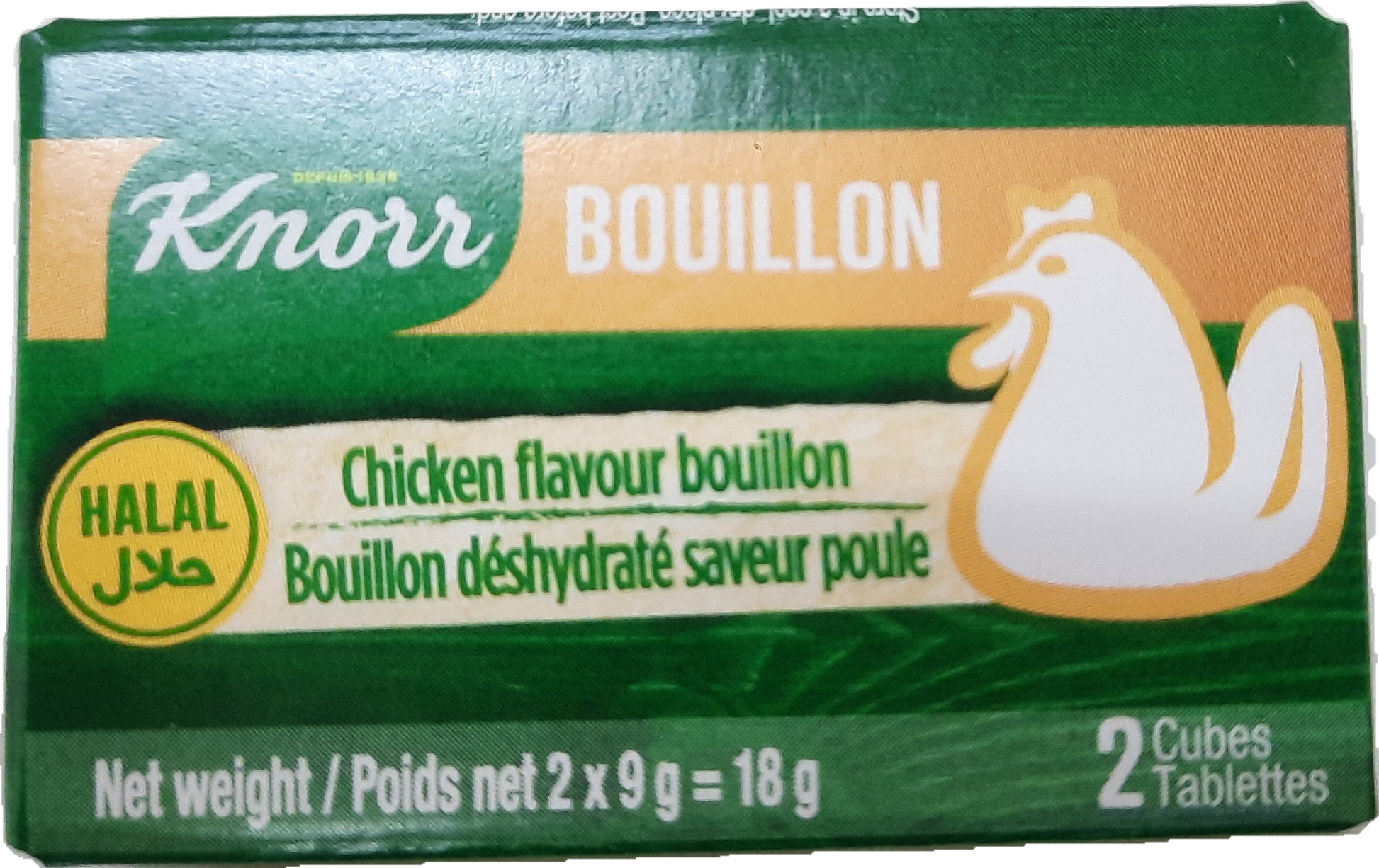 Knorr Chicken cubes (Bouillon  2*9gm) 18gm, - Spice Village