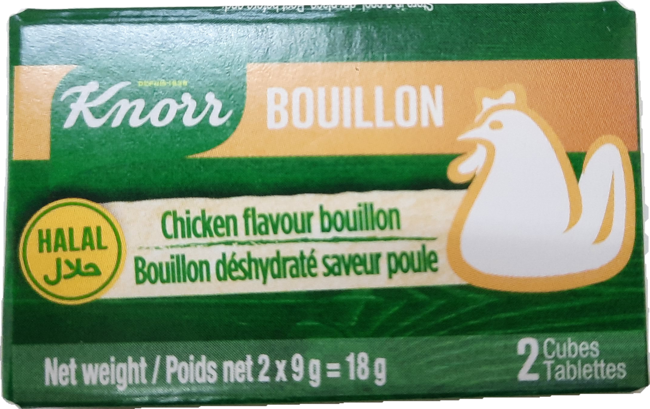 Knorr Chicken cubes (Bouillon  2*9gm) 18gm, - Spice Village