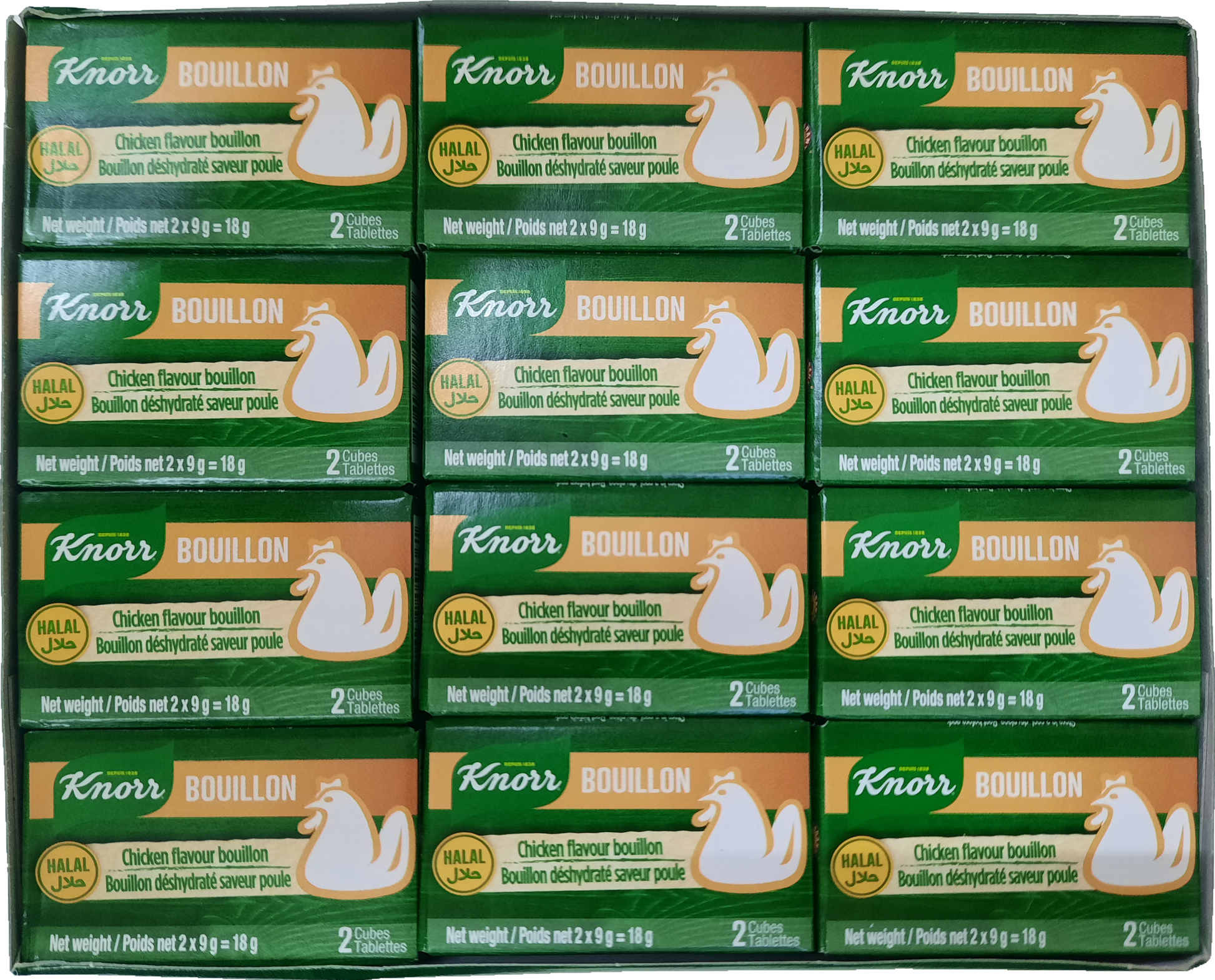 Knorr Chicken cubes (Bouillon) 2*9gm 36pcs - Spice Village