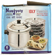 Navjyoty Stainless Steel Idli Cooker (Plates 6pcs) - Spice Village