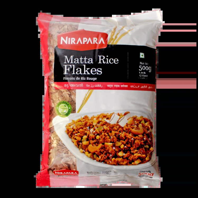Nirapara Matta Red Rice Flakes 500gm - Spice Village