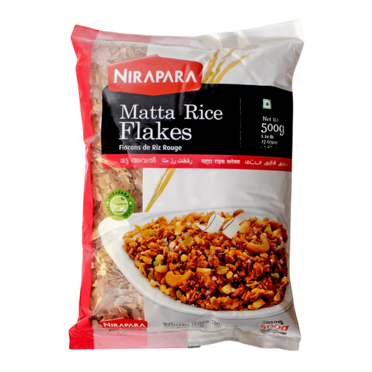 Nirapara Matta Red Rice Flakes 500gm - Spice Village