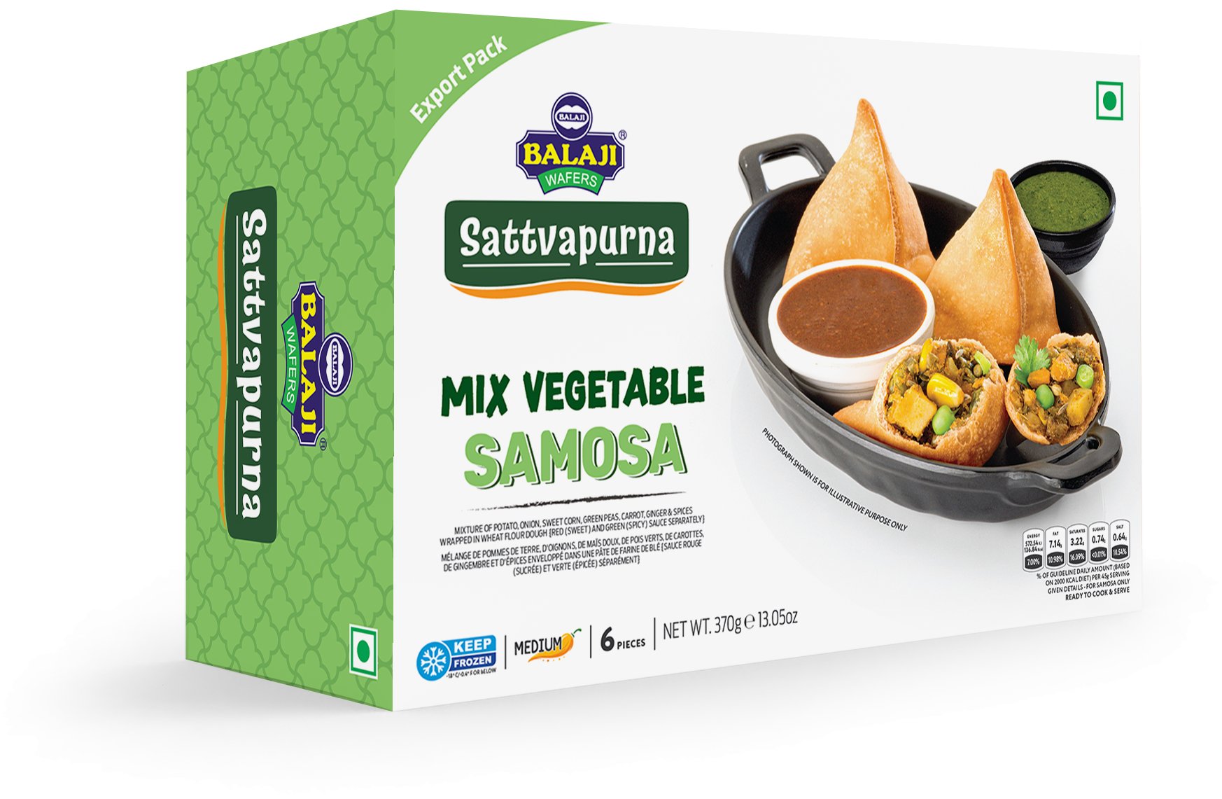 Frozen Balaji Mixed Vegetable Samosa 370gm - Only Berlin Same Day Delivery
