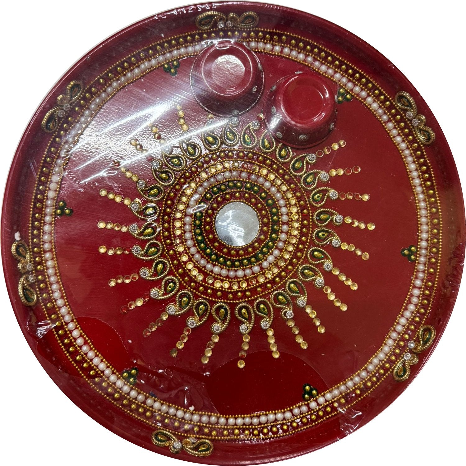 Pooja Plate - Puja Thali (25 cm diameter) - Spice Village
