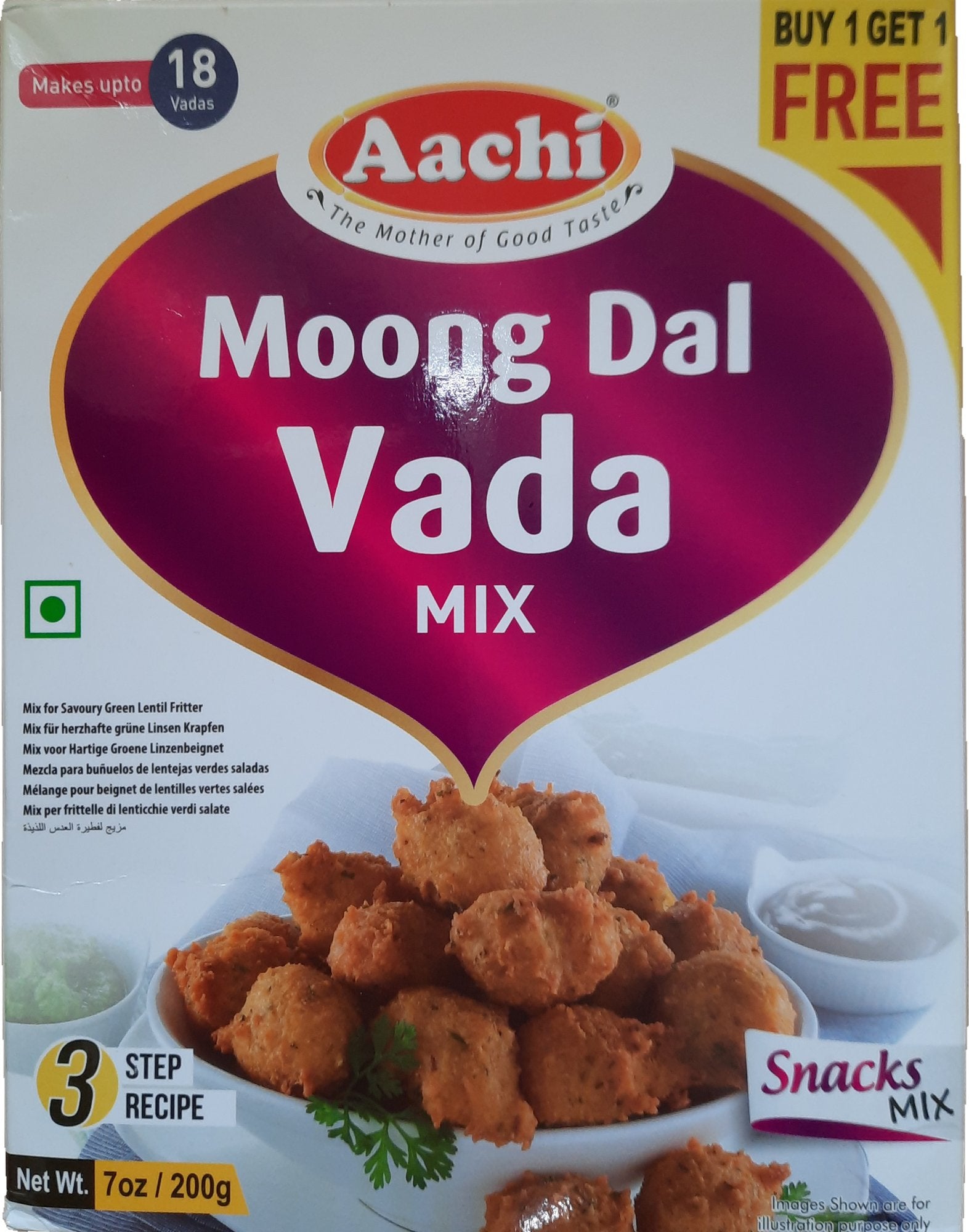 Aachi Moong Dal Vada Mix (Buy 1 Get 1 Offer) 200gm - Spice Village