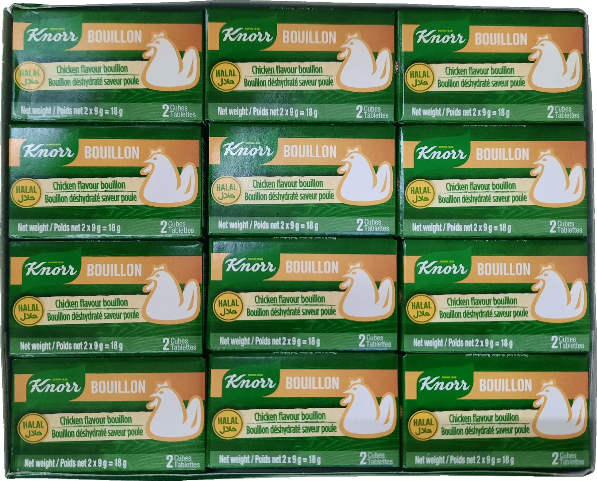 Knorr Chicken cubes (Bouillon) 2*9gm 36pcs - Spice Village